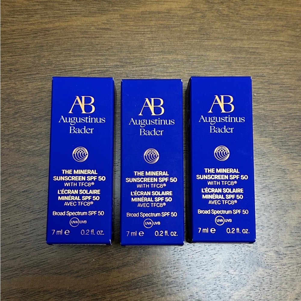 3ct‎ Augustinus Bader The Mineral Sunscreen SPF50 Deluxe Sample .2oz, 7ml (0420)